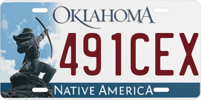 OK license plate 491CEX