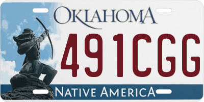 OK license plate 491CGG
