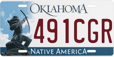 OK license plate 491CGR