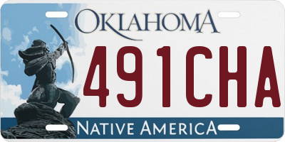 OK license plate 491CHA