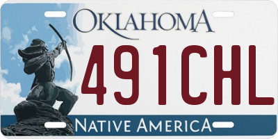 OK license plate 491CHL