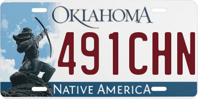OK license plate 491CHN