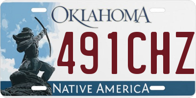 OK license plate 491CHZ