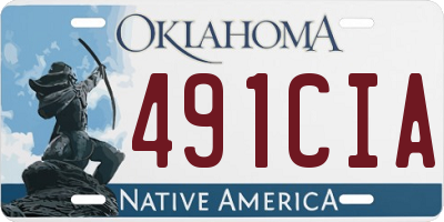 OK license plate 491CIA