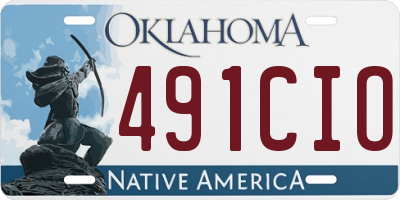 OK license plate 491CIO