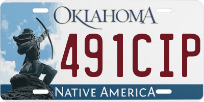 OK license plate 491CIP