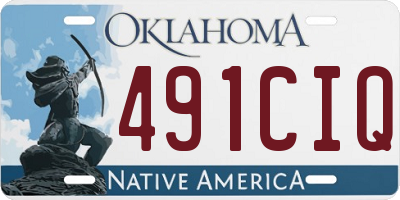 OK license plate 491CIQ