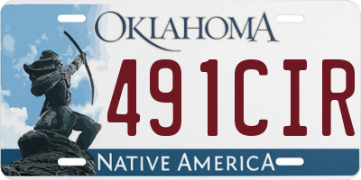 OK license plate 491CIR
