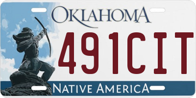 OK license plate 491CIT