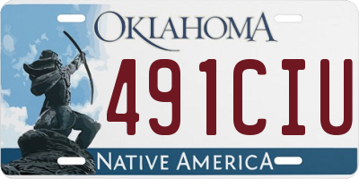 OK license plate 491CIU