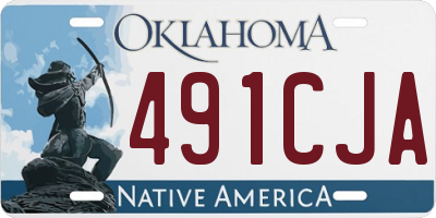 OK license plate 491CJA