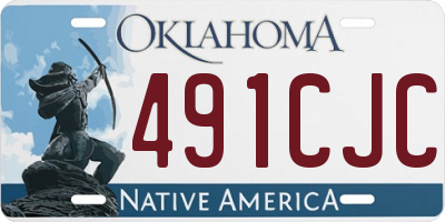 OK license plate 491CJC
