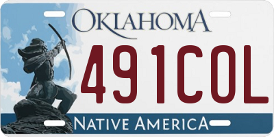 OK license plate 491COL