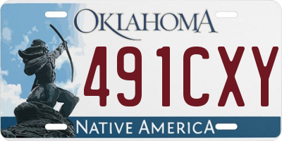 OK license plate 491CXY