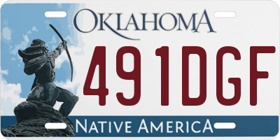 OK license plate 491DGF