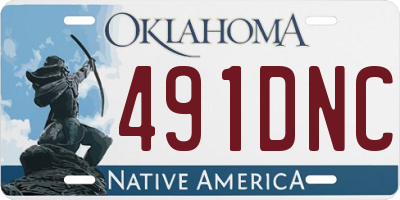OK license plate 491DNC