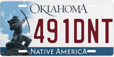 OK license plate 491DNT