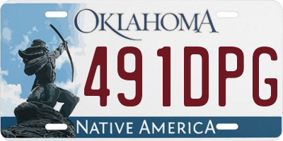 OK license plate 491DPG