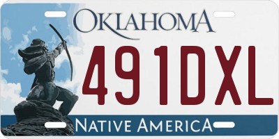 OK license plate 491DXL