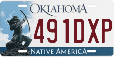OK license plate 491DXP