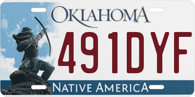 OK license plate 491DYF