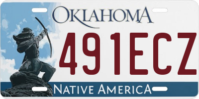 OK license plate 491ECZ