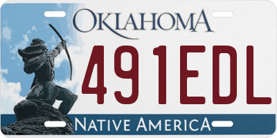 OK license plate 491EDL