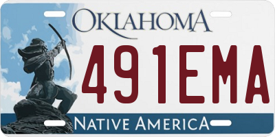 OK license plate 491EMA