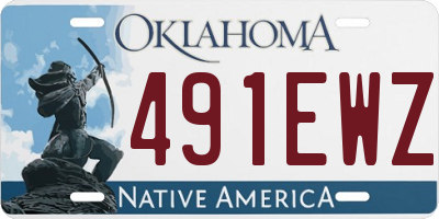 OK license plate 491EWZ