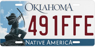 OK license plate 491FFE