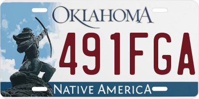 OK license plate 491FGA
