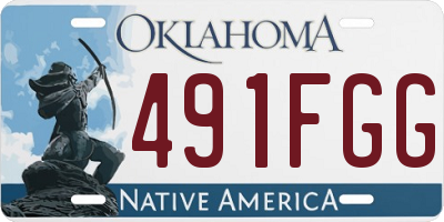OK license plate 491FGG
