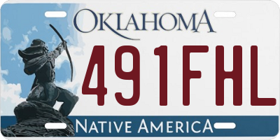 OK license plate 491FHL