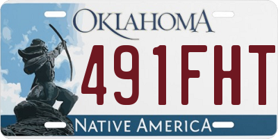 OK license plate 491FHT