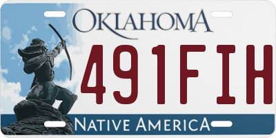 OK license plate 491FIH