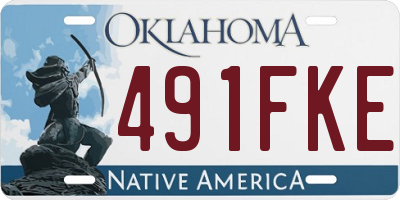 OK license plate 491FKE