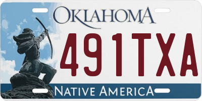 OK license plate 491TXA