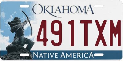 OK license plate 491TXM