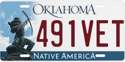 OK license plate 491VET