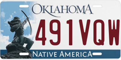 OK license plate 491VQW
