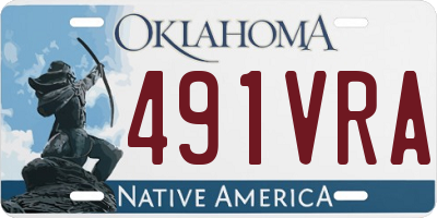 OK license plate 491VRA