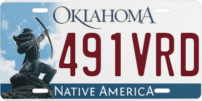 OK license plate 491VRD