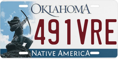 OK license plate 491VRE