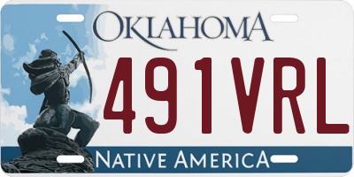 OK license plate 491VRL