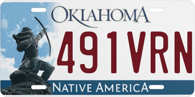 OK license plate 491VRN