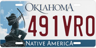 OK license plate 491VRO