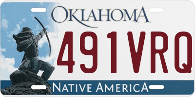 OK license plate 491VRQ