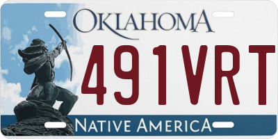 OK license plate 491VRT