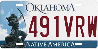 OK license plate 491VRW