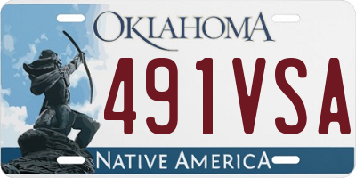 OK license plate 491VSA